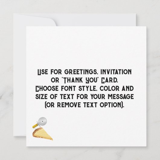 チーズピザの日 招待状 (裏面)