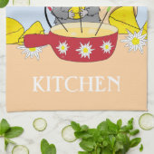 チーズフォンデュのキッチンタオルを作るスイスマウス キッチンタオル (折り畳み)