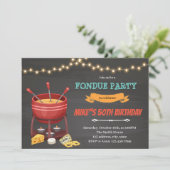 チーズフォンデュの誕生日パーティー 招待状 (スタンド正面)