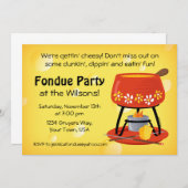 チーズフォンデュパーティの招待状 招待状 (正面/裏面)