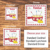 チーズフォンデュパーティー紙ナプキンス スタンダードランチョンナプキン