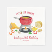 チーズフォンデュパーティー スタンダードカクテルナプキン (正面)