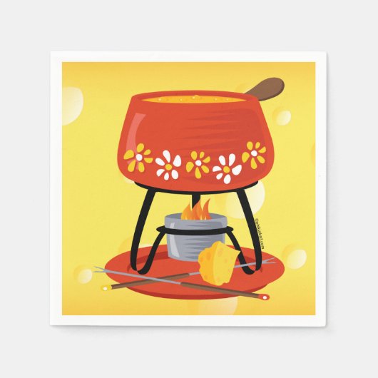 チーズフォンデュ スタンダードカクテルナプキン (正面)