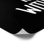 チーズフードのないおもしろいバーガーPun Dark BG ポスター (角)