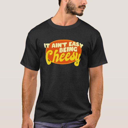 チーズフードプンイットアイン簡単は安っぽい引用文 Tシャツ (正面)