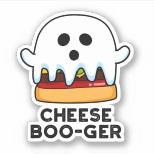 チーズブガー幽霊チーズバーガーおもしろいパン シール