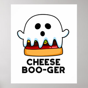 チーズブガー幽霊チーズバーガーおもしろいパン ポスター