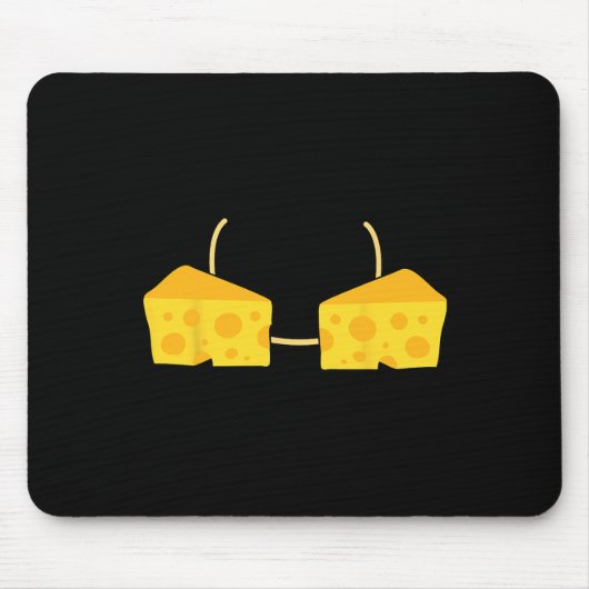 チーズブラコスチュームかわいい簡単フードハロウィーンギフト マウスパッド (正面)