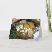 チーズプラッタ折り返し空白のグリーティングカード カード (正面)