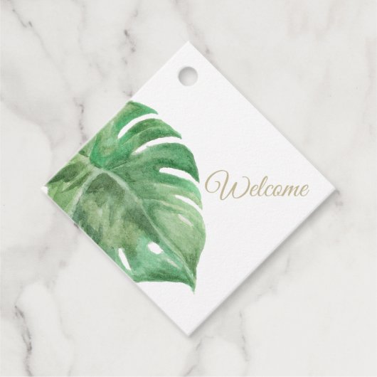 チーズプラント葉メッセージカード フェイバータグ (正面)