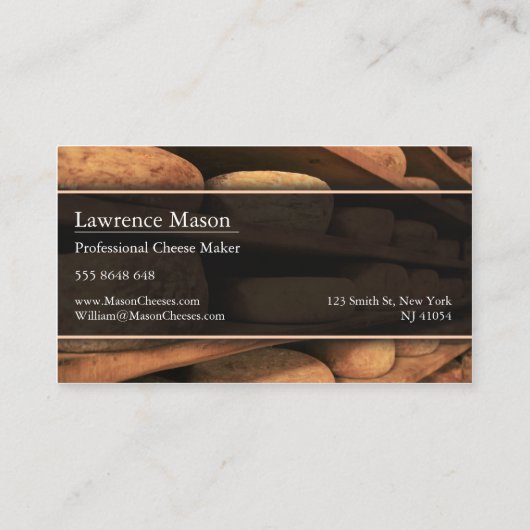 チーズプロデューサー/メーカーフォト名刺 名刺 (裏面)