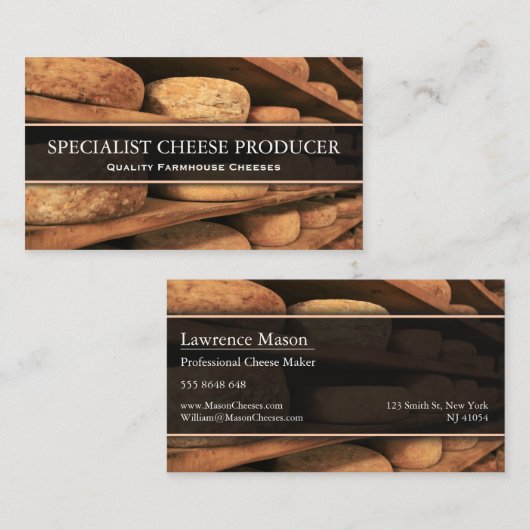 チーズプロデューサー/メーカーフォト名刺 名刺 (正面/裏面)