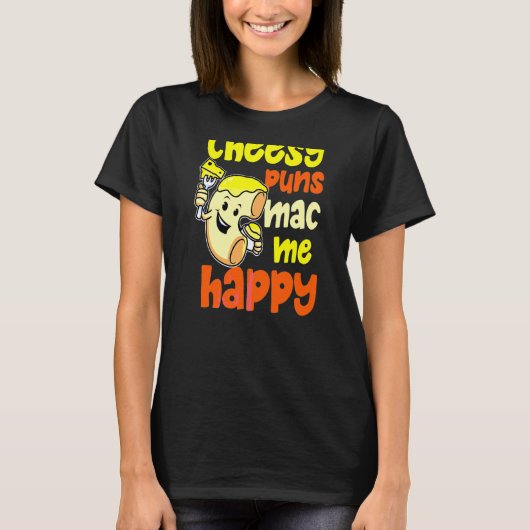 チーズプンスMacメハッピーマカロニ Tシャツ (正面)