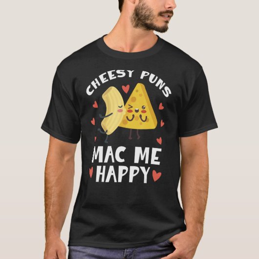 チーズプンスMacメハッピーMacNチーズ Tシャツ (正面)