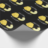 チーズプンスMac私はとてもおもしろい幸せな食べ物プンダークBG ラッピングペーパー (角)