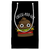 チーズプーおもしろいガーウンチプンダークBG スモールペーパーバッグ (正面)