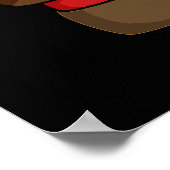 チーズプーおもしろいガーウンチプンダークBG ポスター (角)