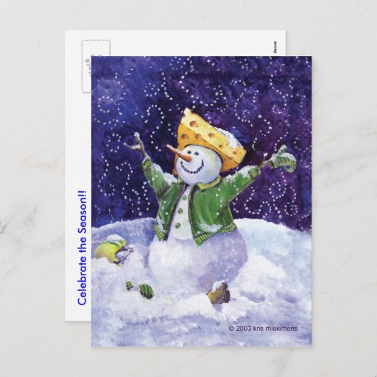 チーズヘッドクリスマスの郵便はがき シーズンポストカード (正面/裏面)