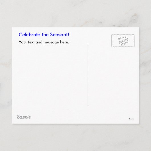 チーズヘッドクリスマスの郵便はがき シーズンポストカード (裏面)