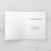 チーズヘッドサッカーファン雪だるまグリーティングカード シーズンカード (内部)