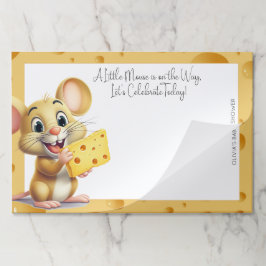 チーズベビーシャワーの小さなマウス ペーパーパッド