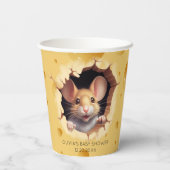 チーズベビーシャワーの小さなマウス 紙コップ (裏面)