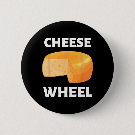 チーズホイールビデオゲームのミームデザイン 缶バッジ (正面)