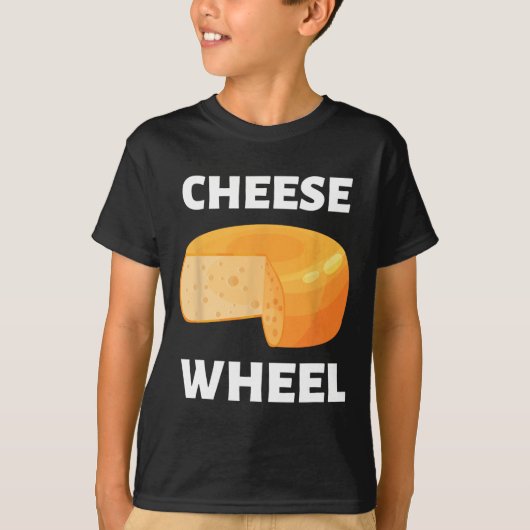 チーズホイールビデオゲームのミームデザイン Tシャツ (正面)