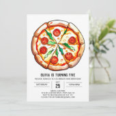 チーズボホピザ誕生日 招待状 (スタンド正面)