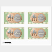 チーズボードカスタムシャルキュテパーソナライズされたリー 長方形シール (シート)