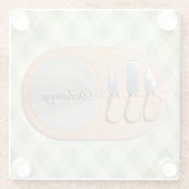 チーズボードカスタムチャークテリーボードコースター ガラスコースター (裏面)