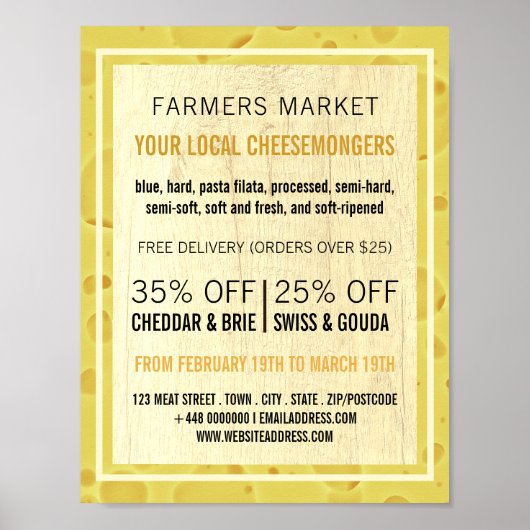 チーズボードデザイン、チーズモ広告ンガー ポスター (正面)