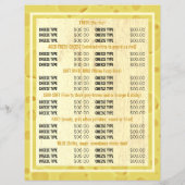 チーズボードデザイン、チーズ専門店の広告 チラシ (裏面)