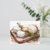 チーズボード、接写 ポストカード (スタンド正面)