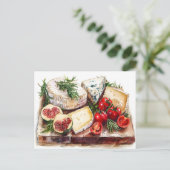 チーズボード、接写 ポストカード (スタンド正面)