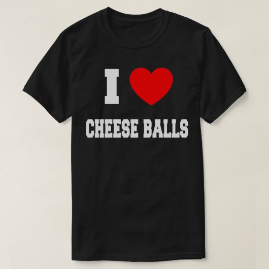 チーズボール大好き Tシャツ (デザイン正面)