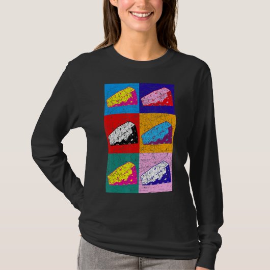 チーズポップ・アートのグルメスナックゴーダチーズ Tシャツ (正面)