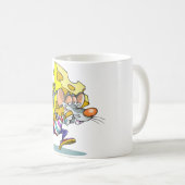 チーズマグを運んでいるマウス コーヒーマグカップ (正面右)