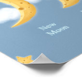 チーズムーングレーの空の月のチャートのフェーズ ポスター (角)