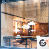 チーズムーン&スターズふわふわパーソナライズされたのクラウドキッズ ウィンドウサイン (カフェ窓)