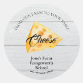 チーズメーカーマーケティングプロデュースのチーズ生産者 ラウンドシール (正面)