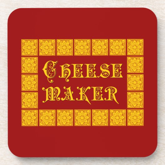 チーズメーカーヴィンテージキッチンアート コースター (正面)
