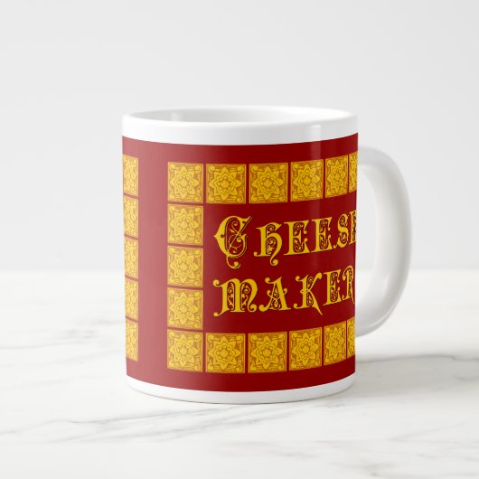 チーズメーカーヴィンテージキッチンアート ジャンボコーヒーマグカップ (正面右)