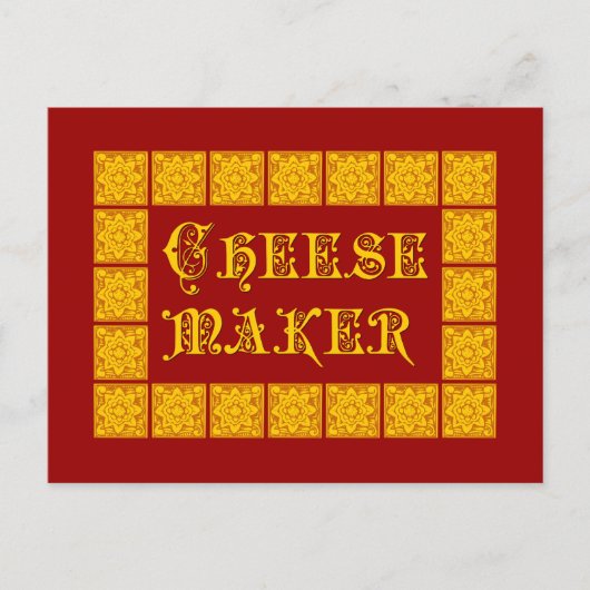 チーズメーカーヴィンテージキッチンアート ポストカード (正面)