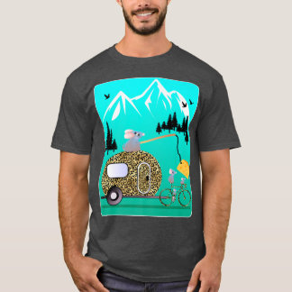 チーズモチベーションネズミキャンパーバイクツアーマウンテンC Tシャツ