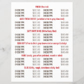 チーズモンガーのボード上のチ広告ーズ チラシ (裏面)