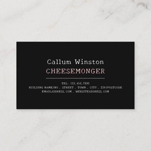 チーズモンガー乳牛 名刺 (裏面)