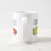 チーズラバーおもしろいズ漫画アートチュロフィレス ジャンボコーヒーマグカップ (裏面)