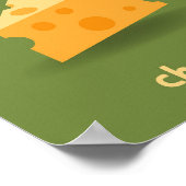 チーズラバーキッチンおもしろいフードウォール ポスター (角)