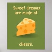 チーズラバーキッチンおもしろいフードウォール ポスター (正面)